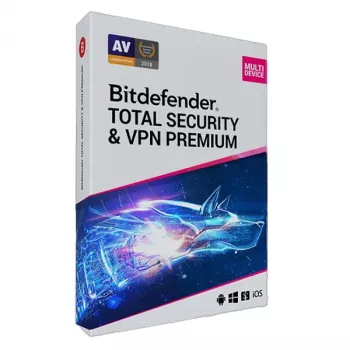 Bitdefender Total Security + Premium VPN | 5 PC | 1 gads | tikai ES