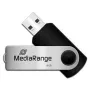 MediaRange MR908NTRL USB zibatmiņa 8 GB USB Type-A 2.0 Melns - Sudraba krāsa (MR908NTRL)