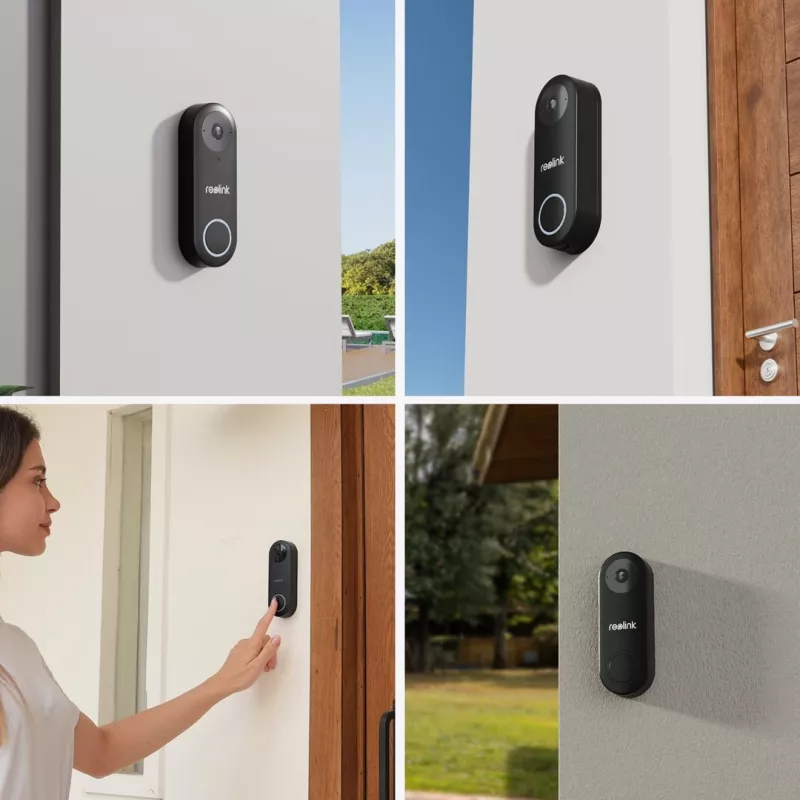 Reolink D340W Video Durvju Zvans 5MP Wi-Fi Personu Noteikšana Divvirzienu Audio