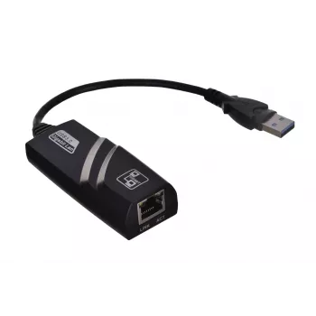 Saskarnes karte Akyga AK-AD-31 USB 3.2 Gen 1 uz Gigabit Ethernet (1000 Mbps), RJ-45, melna