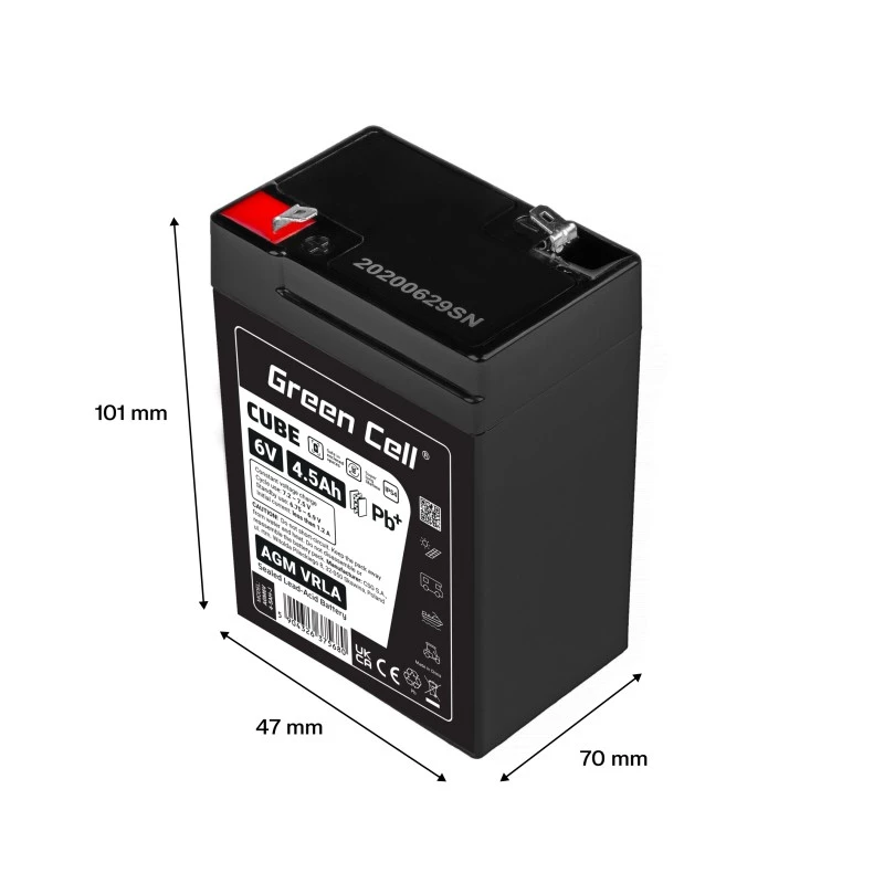 Baterija AGM VRLA 6V 4,5Ah IP54