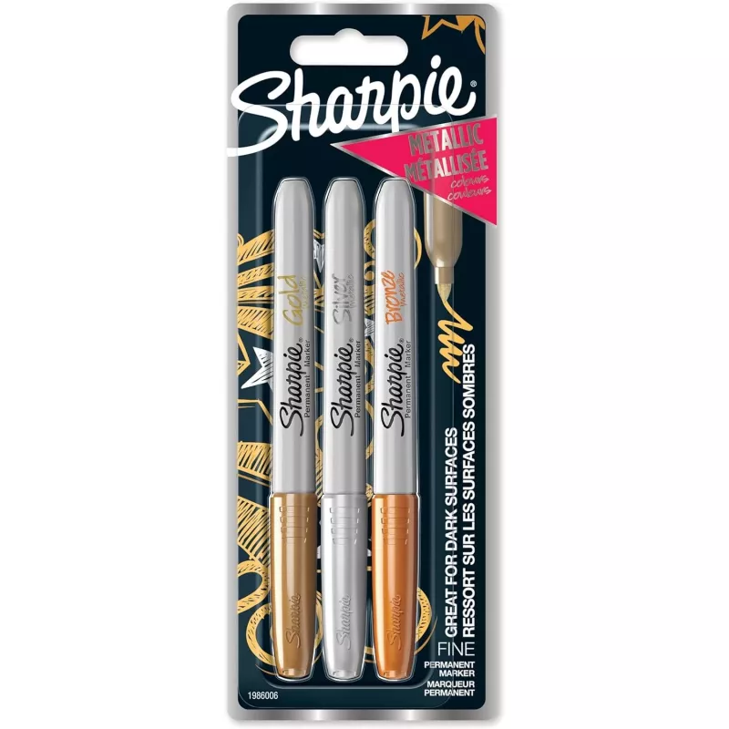 Smalkais gals Sharpie 1986006 Bronza Zelts Sudrabs