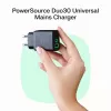 Barošanas adapteris zaļa Cell PowerSource Solo30 30W melns — USB-C viena porta lādētājs