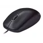 Logitech M90 vadu optiskā biroja pele — 1000 DPI, piemērota abām rokām, USB Type-A, melna