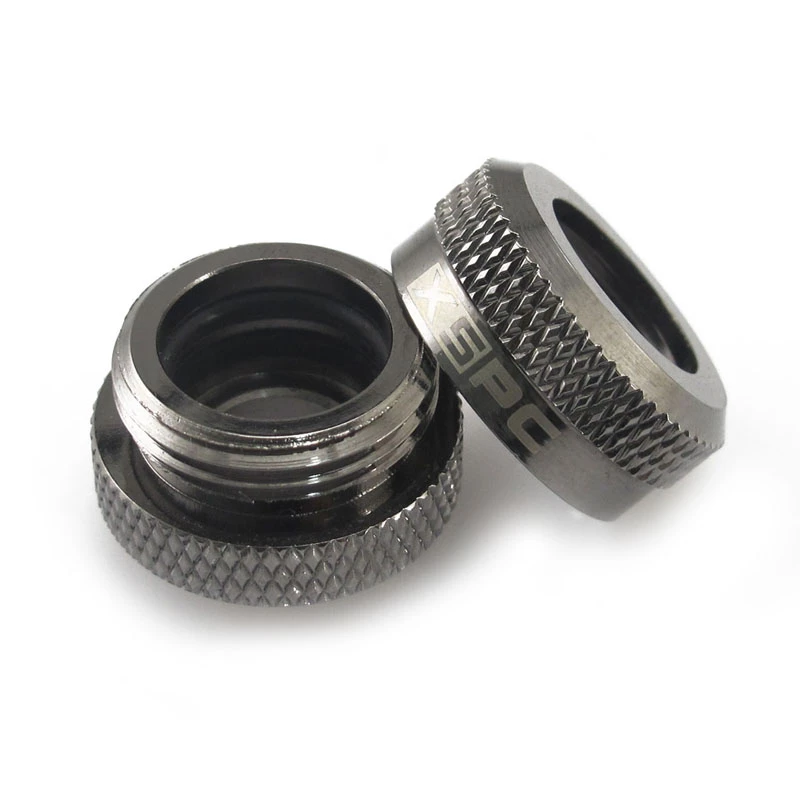 XSPC Savienotājs G1/4 uz 14mm Hardtube, melns hroms - 8 gab.