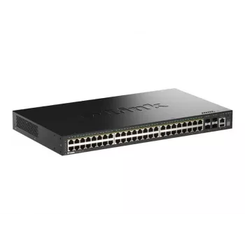 D-Link 52 portu gigabita krautnējams PoE+ viedais pārvaldāmais slēdzis ar 4 x 10G SFP+ portiem