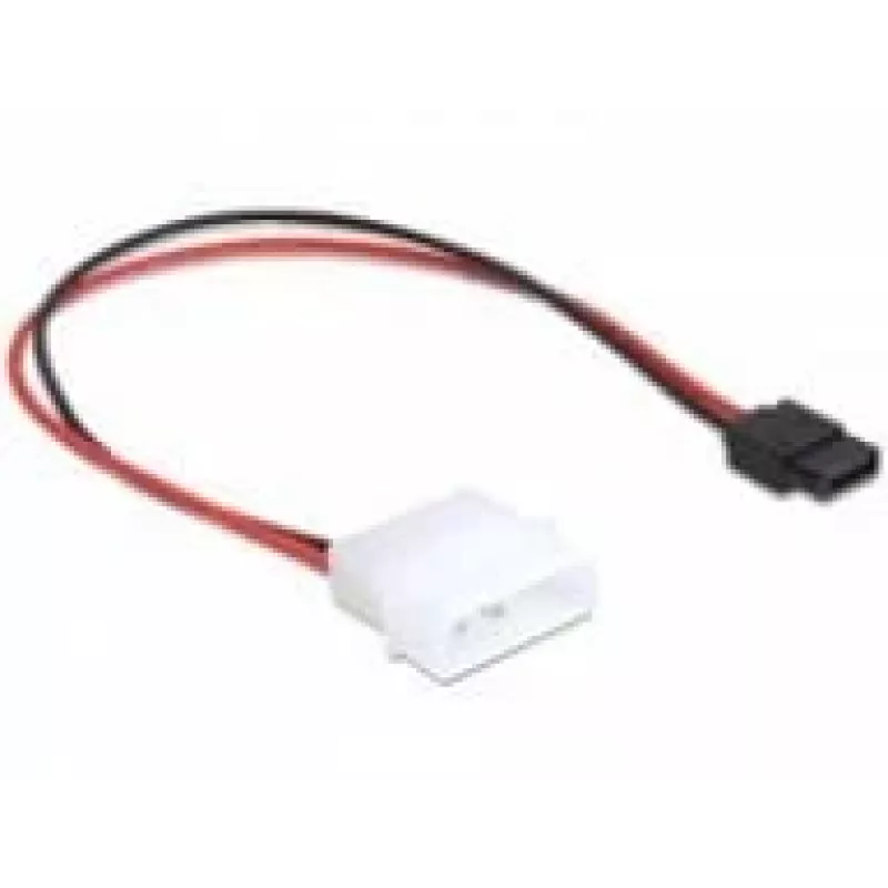 Delock strāvas kabelis Molex 4 kontaktu spraudnis uz plāns SATA 6 kontaktu ligzdu 24 cm