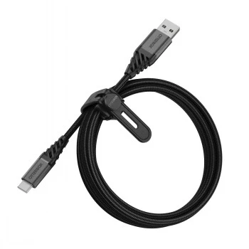 Otter Products OtterBox Premium - USB kabelis - 24 kontaktu USB-C (vīr.) uz USB (vīr.) - USB2.0 - 3 A - 2,0 m - tumši pelnu melns (78-52665)