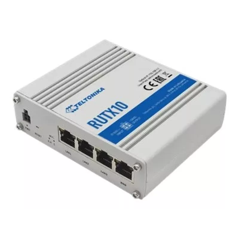 Teltonika RUTX10 bezvadu maršrutētājs Gigabit Ethernet Divjoslu (2.4 GHz / 5 GHz) Balts