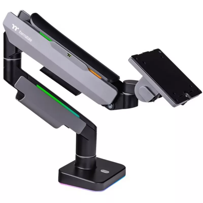 Thermaltake GEA-MSR-SMSBLK-01 monitora stiprinājuma statīvs 124,5 cm 49 collas galds melns pelēks