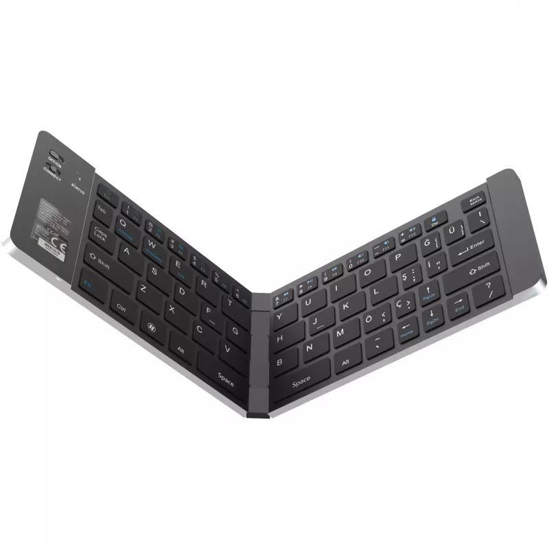Bezvadu tastatūra Inca IBK-579BT Bluetooth 66 taustiņi metāliski sudrabota