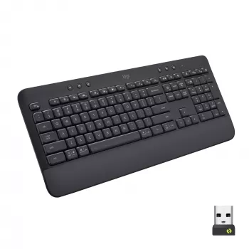 Logitech Signature K650 - Tastatūra - Bezvadu - Bluetooth 5.1 - QWERTZ - Zviedru - Grafīta