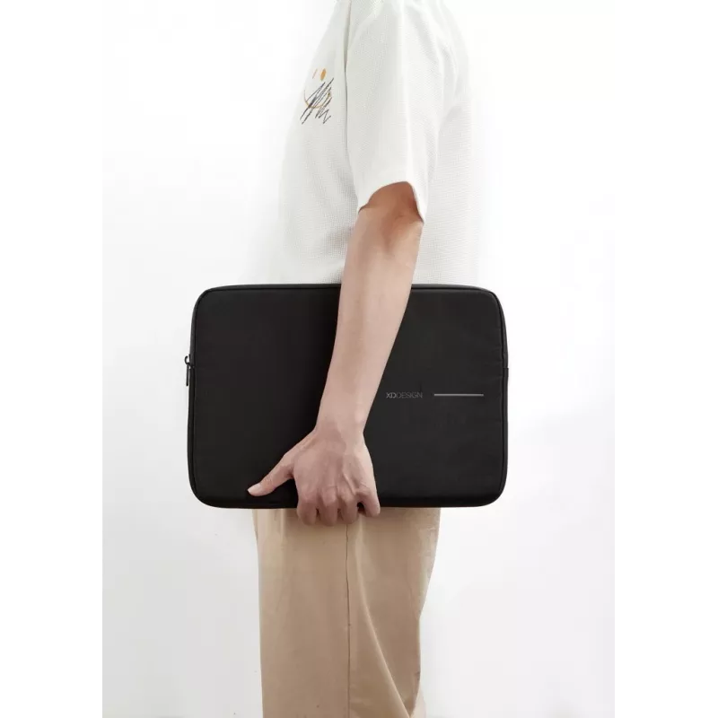 Aizsargājošs klēpjdatora futrālis XDDESIGN P706.201 — 14 collu (35,6 cm), melns, ar rāvējslēdzēju
