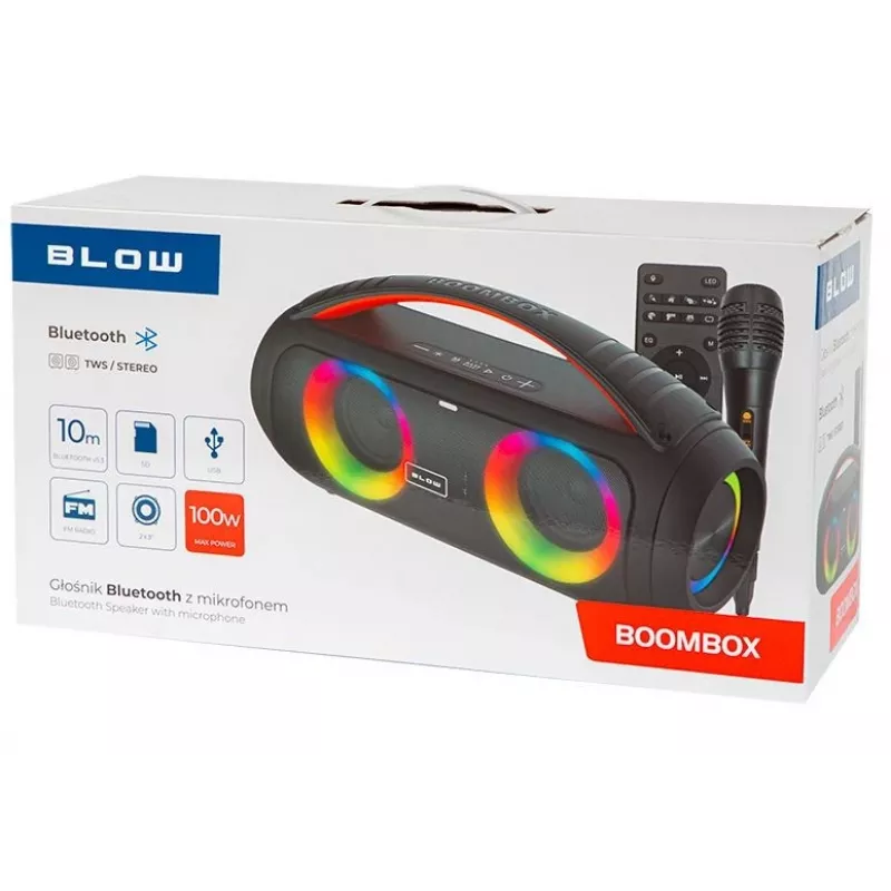 Pārnēsājams skaļrunis BOOMBOX Bluetooth skaļrunis, 30-356#, BLOW, melns