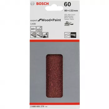 Slīploksne Bosch C430 Expert for Wood and Paint rupja graudainība P60 80x133mm