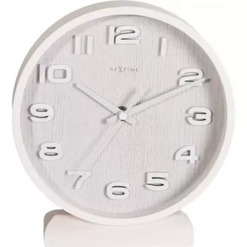 NeXtime klok 5192wi Wood Wood Small 22x20 cm, sienas, balts