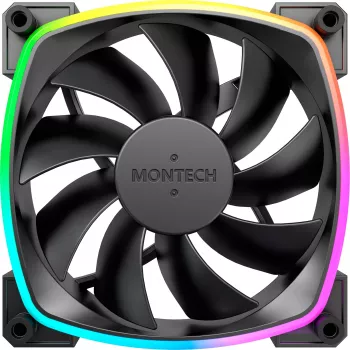 MONTECH AX120 120mm ARGB 3 gab. korpusa ventilatori - melns