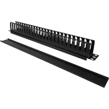 Kabeļu kaste Alantec PK008 sienas organizators 1U melna metāla/plastmasas