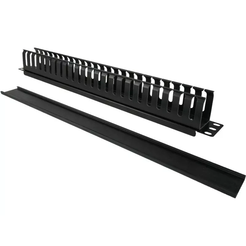 Kabeļu kaste Alantec PK008 sienas organizators 1U melna metāla/plastmasas