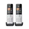 Gigaset COMFORT 500HX duo Analog/DECT telefons ar zvanītāja ID, melns, sudrabs