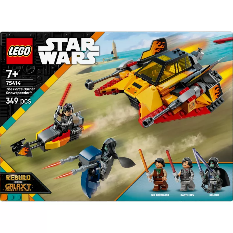 LEGO Star Wars Flame Speeder 75414 sniega transportlīdzekļa komplekts — 349 detaļas, 3 minifigūras, vecums 7+