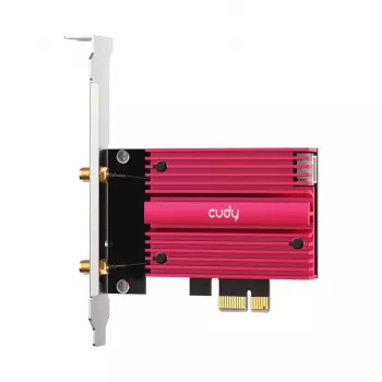 Iekšējā WLAN Bluetooth tīkla karte Cudy WE9300S PCIe, Wi‑Fi 7 (802.11be) Tri‑band 2.4/5/6 GHz, 5765 Mbit/s, Bluetooth 5.4, ārējā 2x2 antena