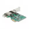DeLOCK PCI Express x1 karte uz 2 x RJ45 2,5 Gigabit LAN RTL8125 vadu Ethernet