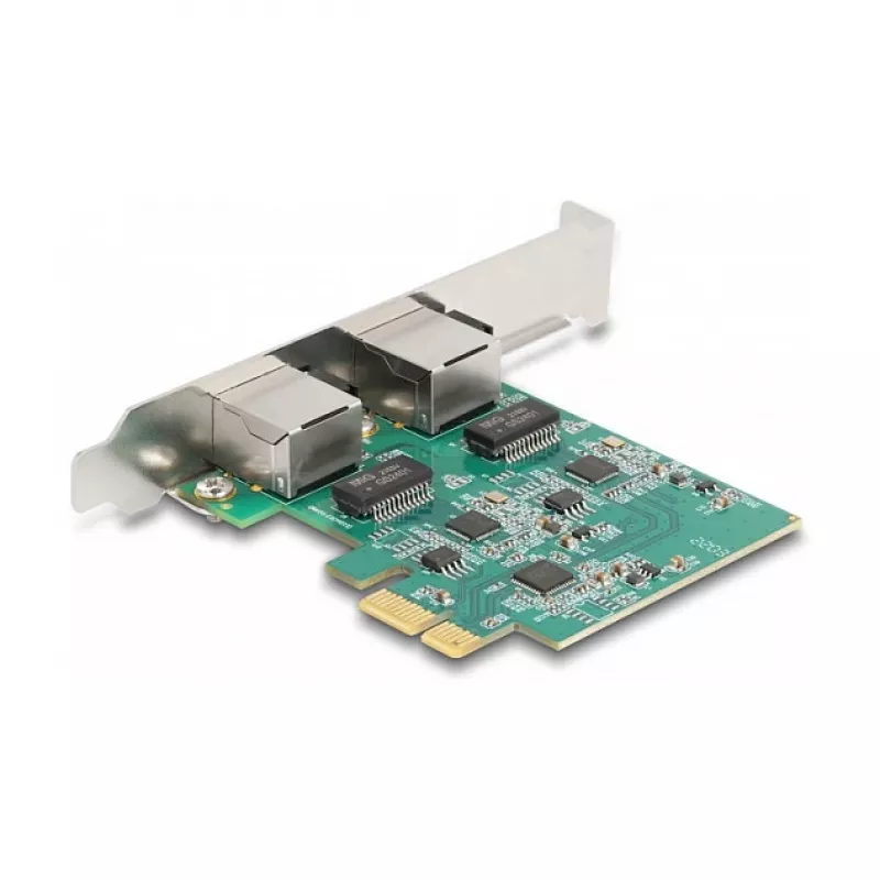 DeLOCK PCI Express x1 karte uz 2 x RJ45 2,5 Gigabit LAN RTL8125 vadu Ethernet