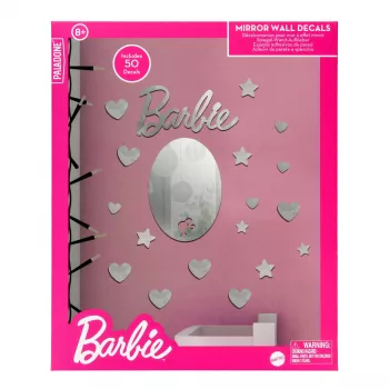 Spoguļa sienas uzlīme Paladone PP13751BR Barbie dizains – dekoratīva pašlīmējoša spoguļa uzlīme