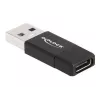 DeLOCK 60001 Kabeļu savienotāju adapteris USB A USB C melns