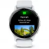 Viedpulkstenis GARMIN Venu 3 — 1,4 collu AMOLED, 45 mm korpuss, GPS, Wi‑Fi, 8 GB, Sudraba/Balts, silikona siksna