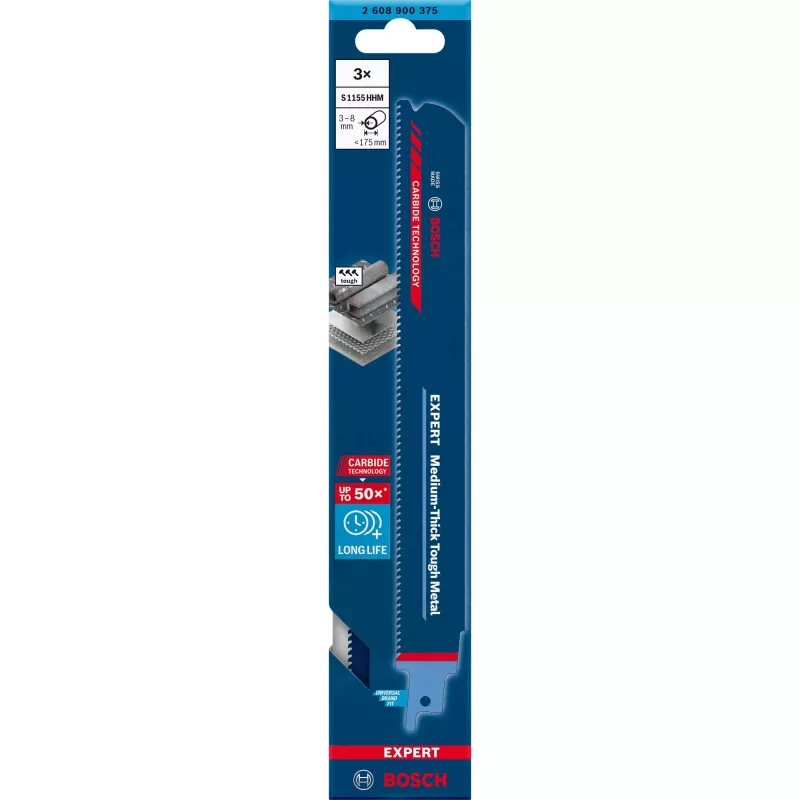Bosch Expert 2 608 900 375 finierzāģa/figūrzāģa/abpusējā zāģa asmens karbīds 3 gab.