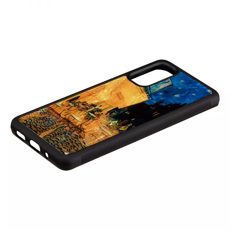 Aizsargapvalks iKins Samsung Galaxy S20 — melns Cafe Terrace dizains