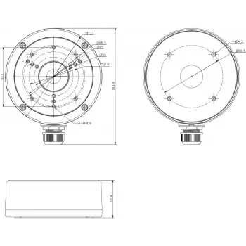 HIKVISION DS-1280ZJ-S Melns BOX