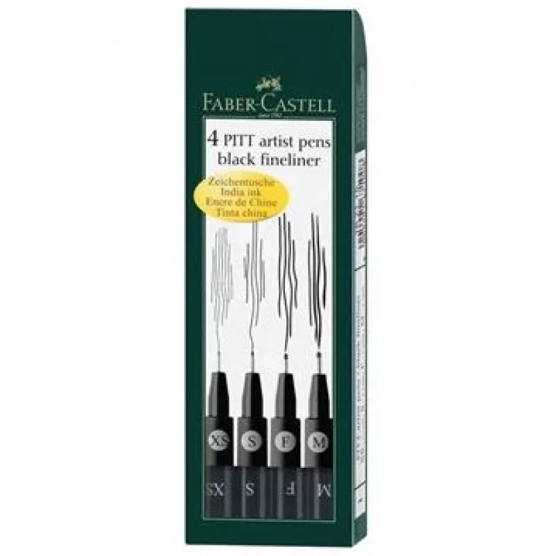 Fineliner Faber-Castell 167115 Multi Melns 4 gab.