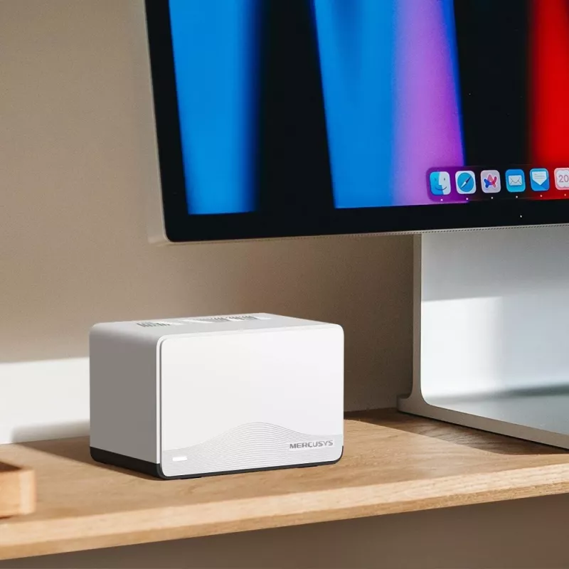 Mesh sistēma MERCUSYS Halo H27BE (3 komplektā) Dual-band 2.4/5 GHz Wi‑Fi 6, 3568 Mbps kopā, 3x LAN pieslēgvietas, iebūvētas antenas, balta