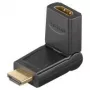 Wentronic Goobay HDMI™ adapteris, HDMI standarta ligzda (A tips), melns - HDMI™ A ligzda > HDMI™ A spraudnis, leņķveida (51721)