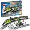 LEGO 60337 City Express pasažieru vilciena komplekts ar tālvadību, rotaļlietu dāvanas bērniem, zēniem un meitenēm ar strādājošiem priekšējiem lukturiem, 2 vagoniem un 24 sliežu ceļa gabaliem