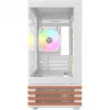 PC Micro Tower korpuss THERMALTAKE View 170 WS ARGB Snow — Micro ATX, balts, 2x120mm sānu, 1x120mm aizmugurē, barošanas bloks apakšā, atbalsta 2,5 collu/3,5 collu