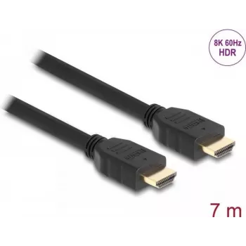DeLOCK High Speed HDMI kabelis 48 Gbps 8K 60 Hz melns 7 m