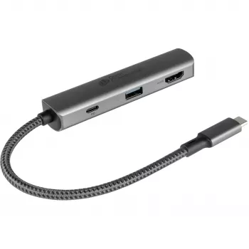 USB Type-C centrmezgls Alcasa HUB-C002A 5000 Mbit/s HDMI USB 3.0