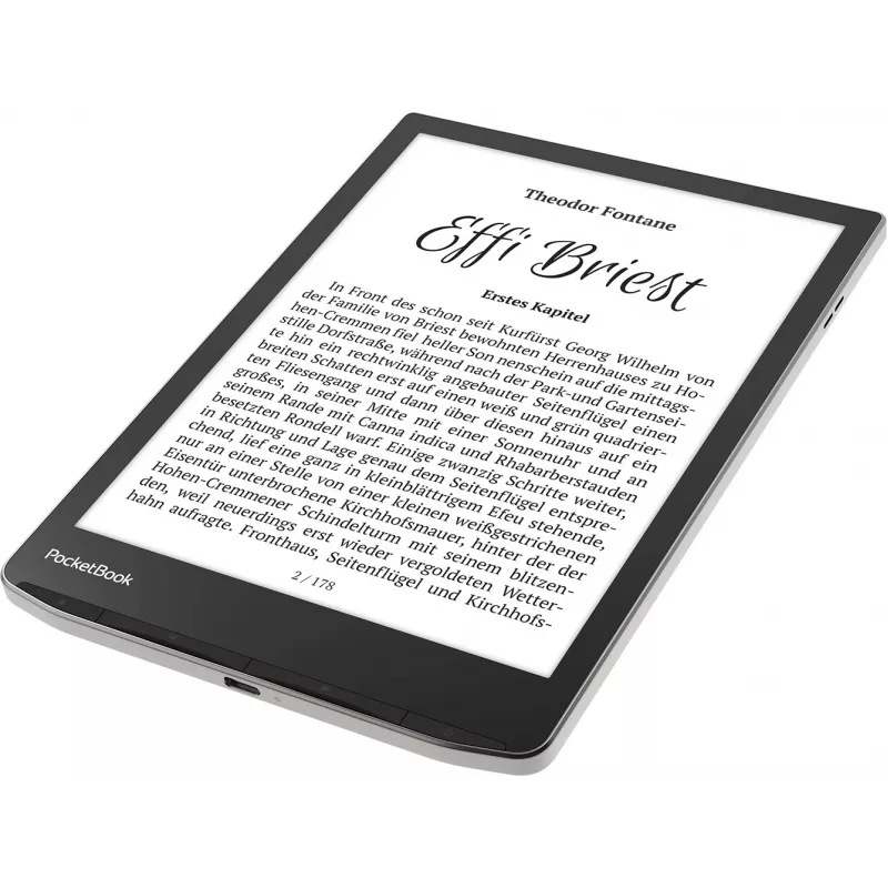 E-grāmatu lasītājs PocketBook InkPad 4 7,8 collu E Ink Carta, 32 GB, Wi‑Fi, melns/sudrabains