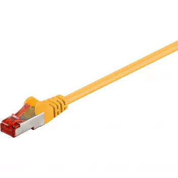 Wentronic Goobay CAT 6 komutācijas kabelis, S/FTP (PiMF), dzeltens, 20 m - LSZH bezhalogēna, varš (68307)