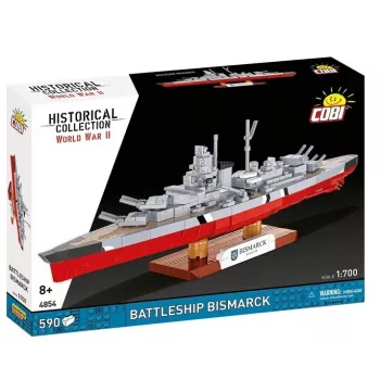 Konstrukciju komplekts Cobi kaujas kuģa Bismarck modelis, 590 detaļas