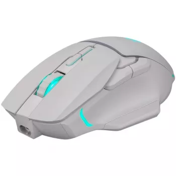Bezvadu pele DEFENDER Stix GM-009 RF — optiska 3200 DPI, 6 pogas, piemērota abām rokām, USB RF, darbināma ar baterijām, balta