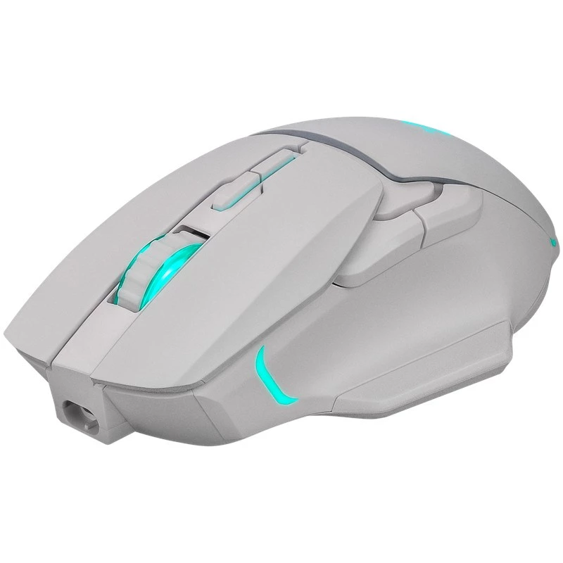 Bezvadu pele DEFENDER Stix GM-009 RF — optiska 3200 DPI, 6 pogas, piemērota abām rokām, USB RF, darbināma ar baterijām, balta