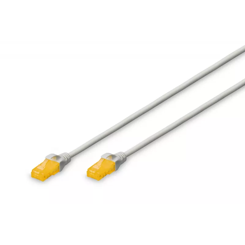 Tīkla kabelis Digitus CAT 6A U/UTP plāns ielāpu vads RJ-45 Cat6a 2m pelēks