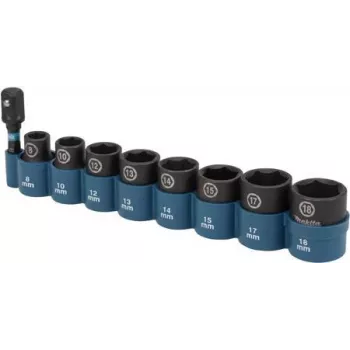 Makita E-16639 - triecienuzgriežņu komplekts 3/8 8-daļīgs | ietver adapteri 1/4 (E-16639)
