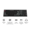 Mehāniskā pilnizmēra tastatūra Keychron V6 Ultra 8K — QWERTY, Bluetooth, RGB, melna
