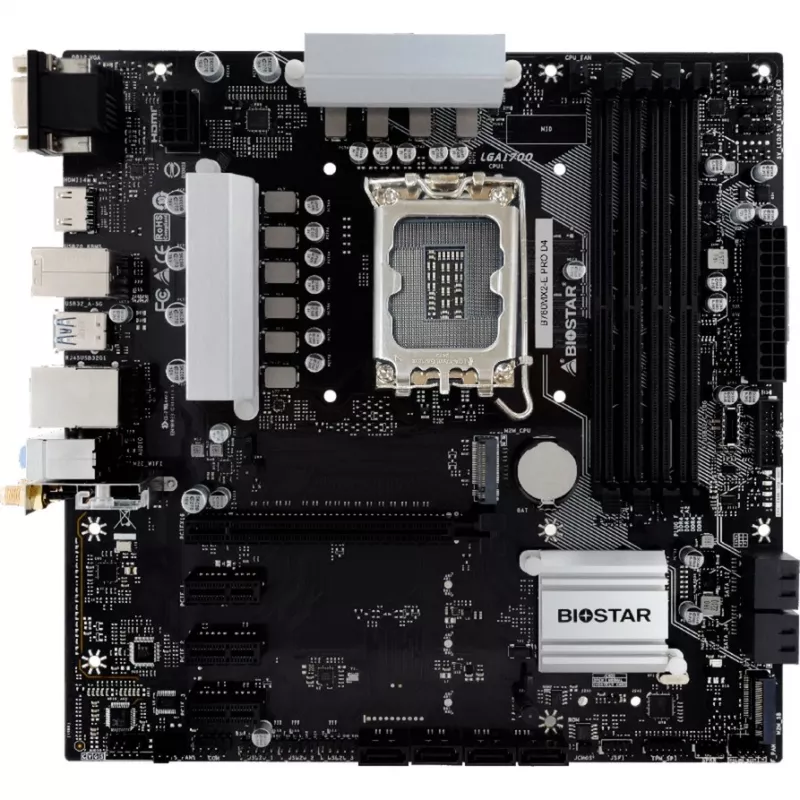 Mātesplate Biostar B760MX2-E Pro D4 - B760 - Ligzda 1700 - Micro ATX